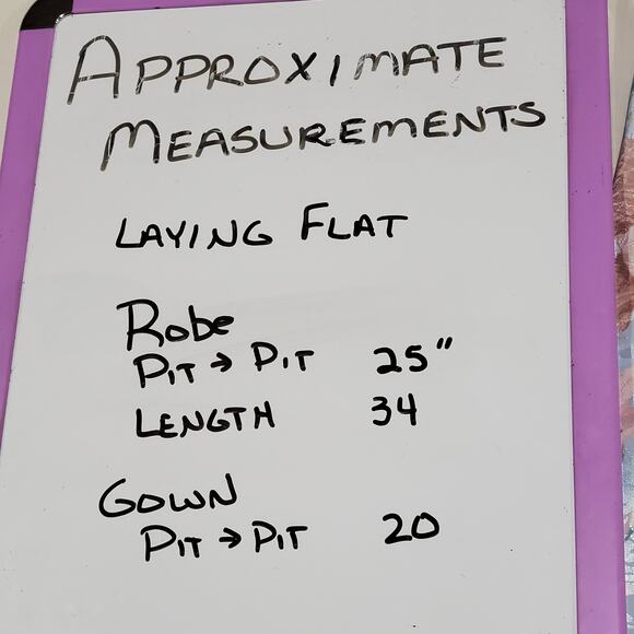 Intimate Moods Gown and Wrap Blue / Pink Floral M - Picture 10 of 12